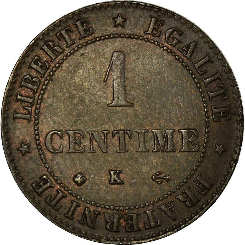 Moneta, Francia, Cérès, Centime, 1875, Bordeaux, BB, Bronzo, KM:826.2