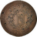 FRENCH STATES, ANTWERP, 10 Centimes, 1814, W, KM:5.4