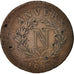 FRENCH STATES, ANTWERP, 10 Centimes, 1814, W, KM:5.4