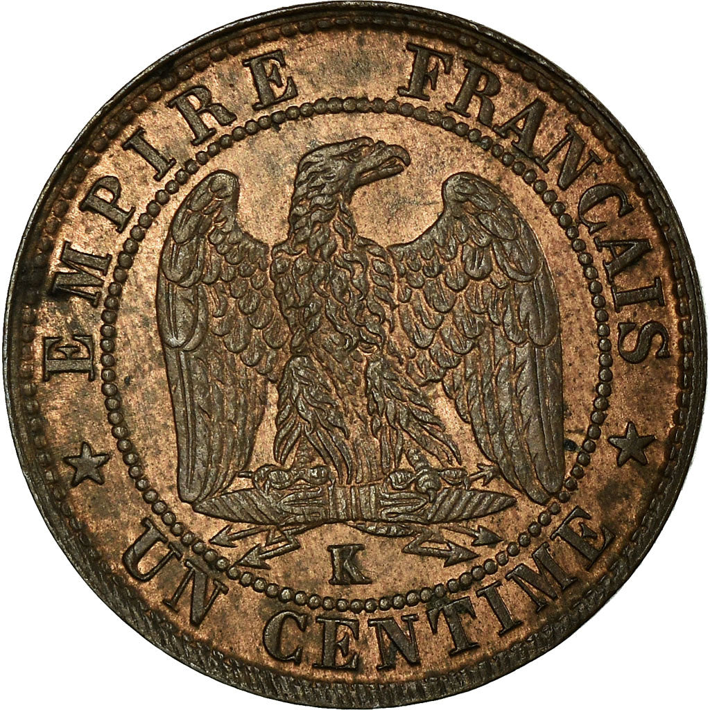 Munten, Frankrijk, Napoleon III, Napoléon III, Centime, 1854, Bordeaux, ZF+