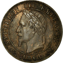 Coin, France, Napoleon III, Napoléon III, Centime, 1861, Bordeaux, EF(40-45)