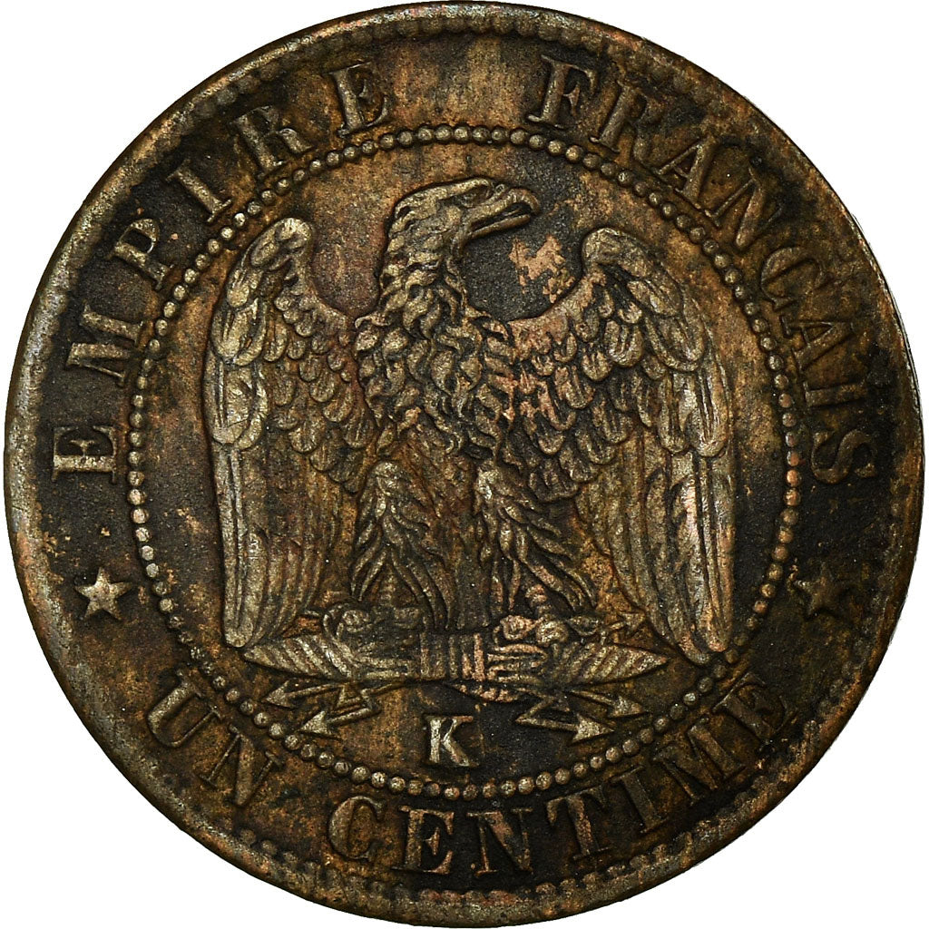 Coin, France, Napoleon III, Napoléon III, Centime, 1861, Bordeaux, EF(40-45)
