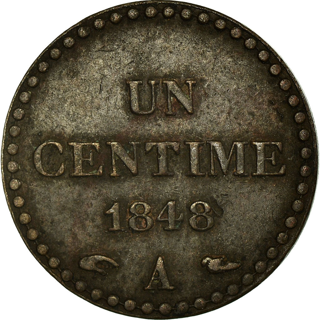 Coin, France, Dupré, Centime, 1848, Paris, EF(40-45), Bronze, KM:754