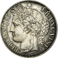 Moneda, Francia, Cérès, Franc, 1887, Paris, EBC+, Plata, KM:822.1