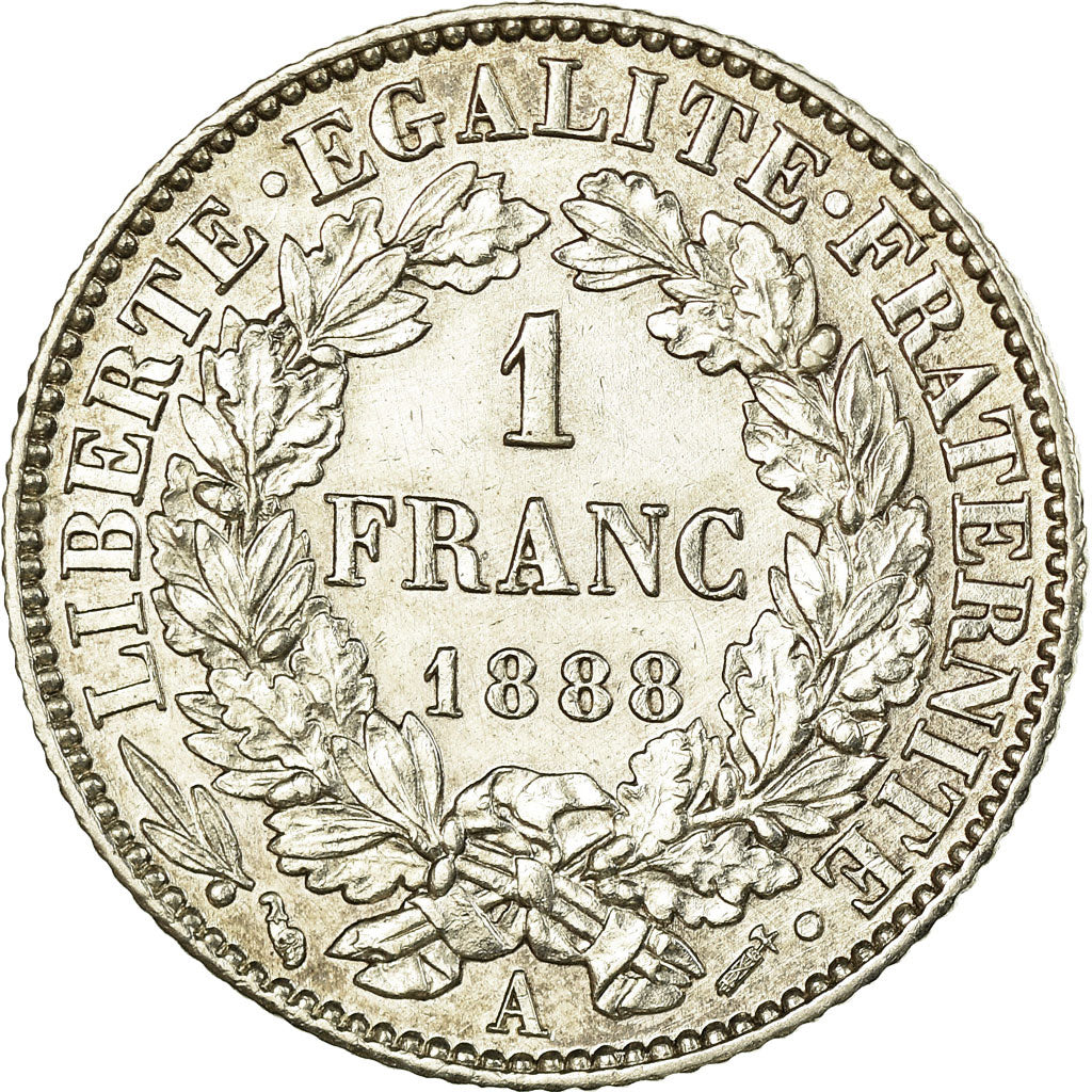 Münze, Frankreich, Cérès, Franc, 1888, Paris, VZ, Silber, KM:822.1
