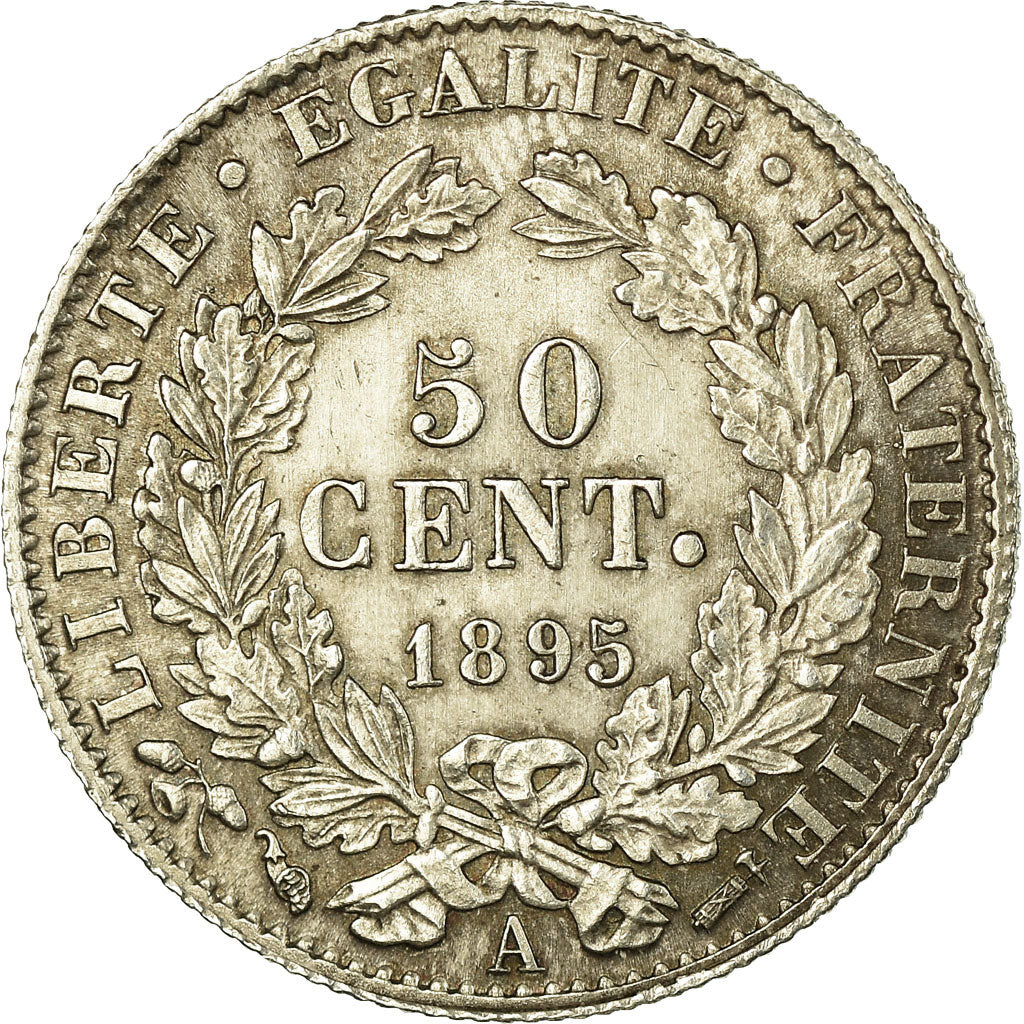 Monnaie, France, Cérès, 50 Centimes, 1895, Paris, SUP, Argent, Gadoury:419a