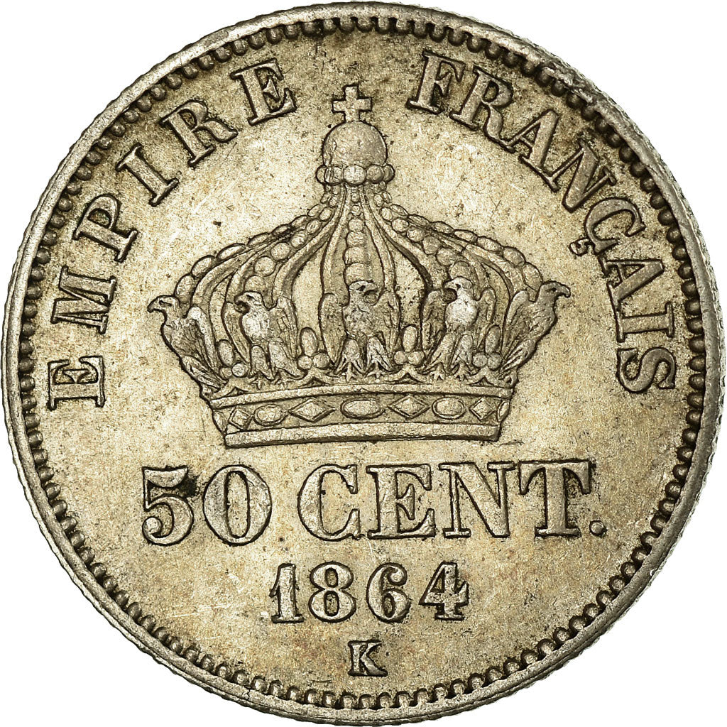 Coin, France, Napoleon III, Napoléon III, 50 Centimes, 1864, Bordeaux