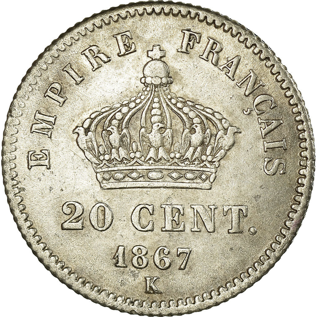 Münze, Frankreich, Napoleon III, Napoléon III, 20 Centimes, 1867, Bordeaux