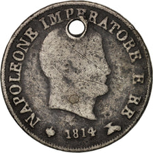 États italiens, Napoleon I, 10 Soldi, 1814, Milan, KM:6.1