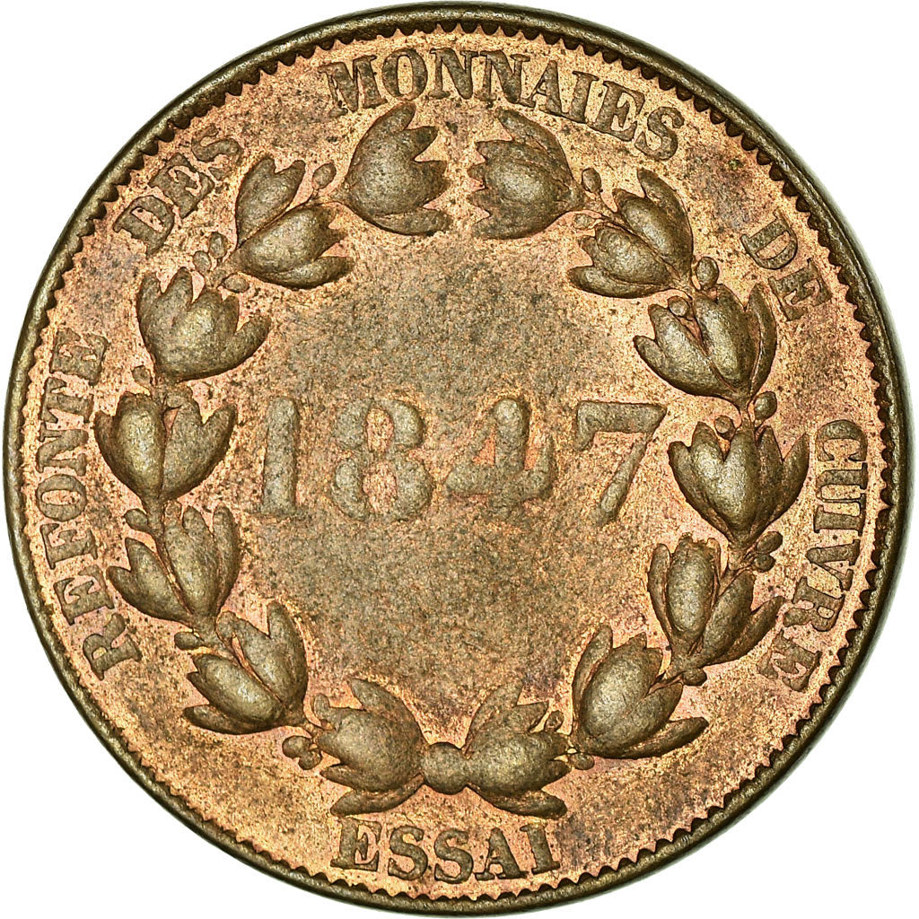 Coin, France, Louis-Philippe, 5 Centimes, 1847, ESSAI, EF(40-45), Copper