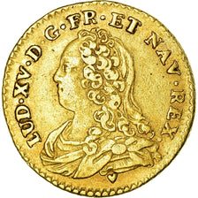 Moeda, França, Louis XV, 1/2 Louis d'or aux lunettes, 1/2 Louis d'or, 1727