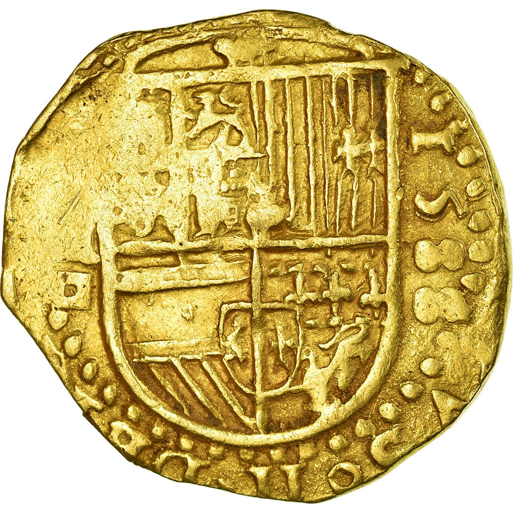Moneda, España, Philip II, 2 Escudos, 1588, Seville, MBC, Oro