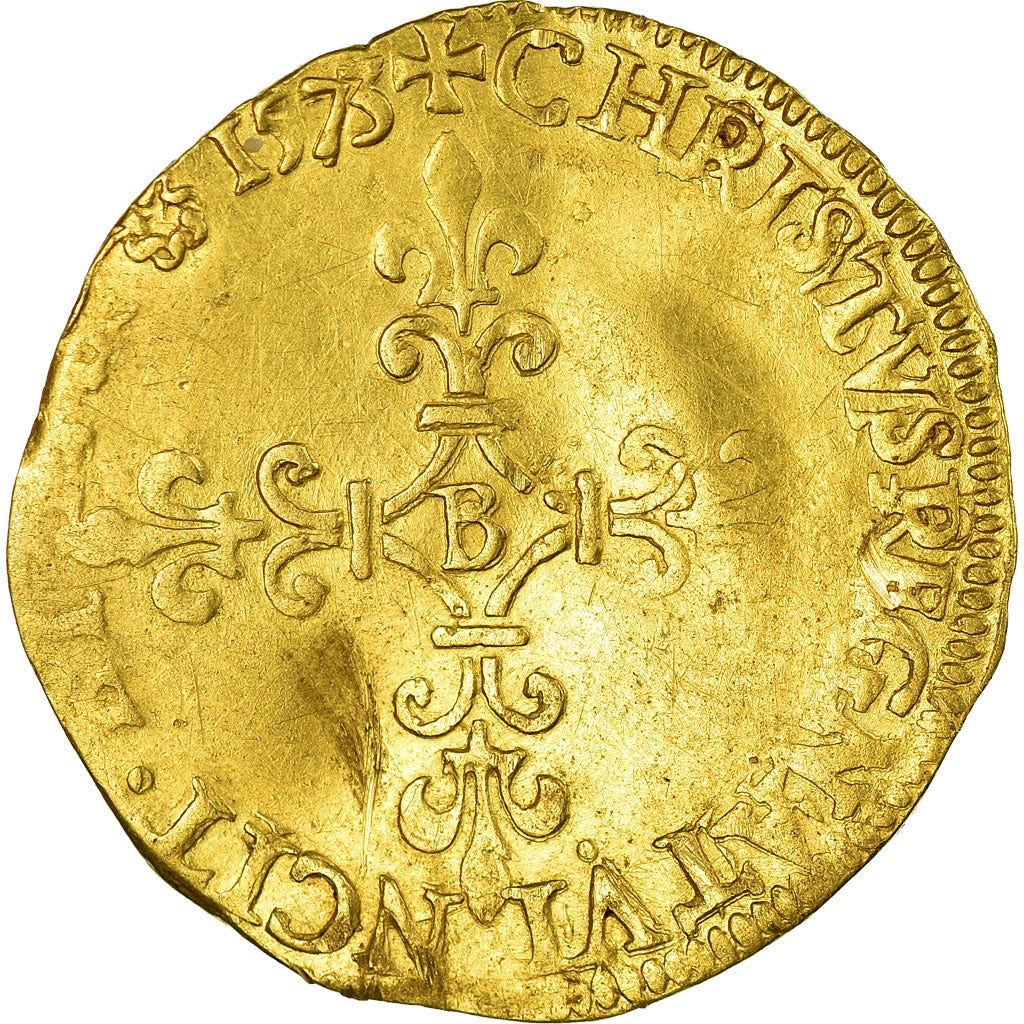 Munten, Frankrijk, Charles IX, Ecu d'or, 1573, Rouen, FR, Goud, Duplessy:1057