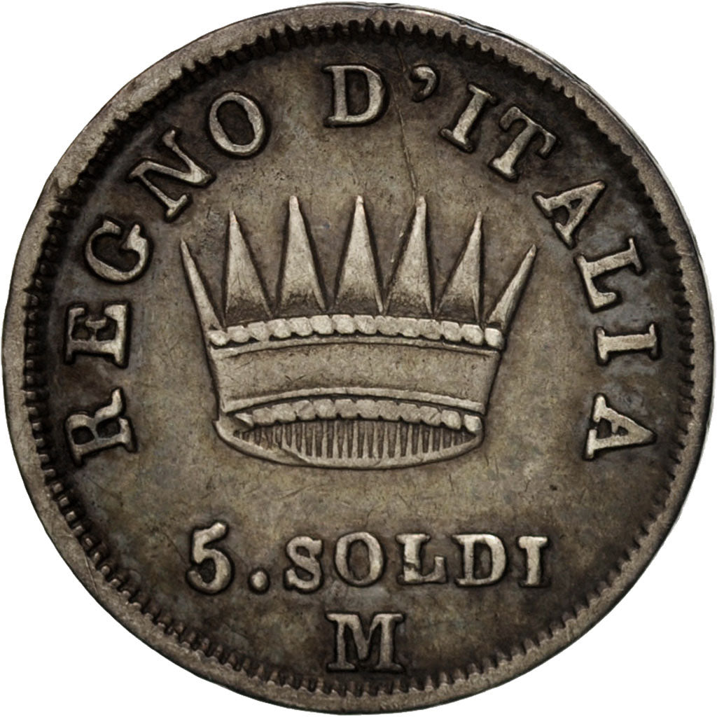ITALIAN STATES, Napoleon I, 5 Soldi, 1813, Milan, KM:5.1