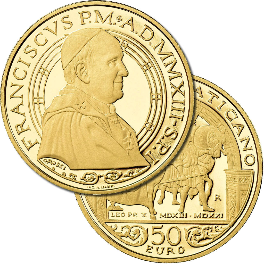 Vatican, Pape François, 50 Euro, Léon X, 2013, FDC, Or