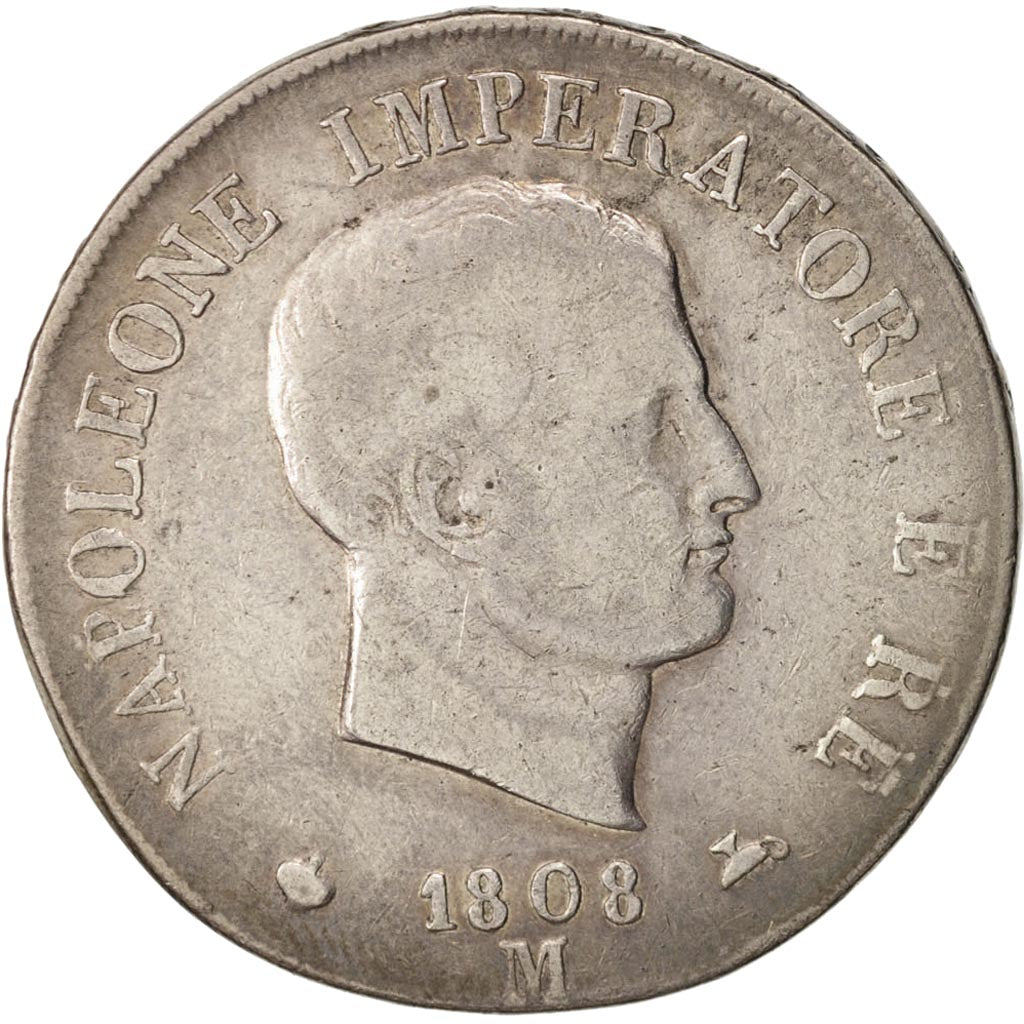 ITALIAN STATES, Napoleon I, 5 Lire, 1808, Milan, KM:10.1