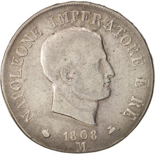 ITALIAN STATES, Napoleon I, 5 Lire, 1808, Milan, KM:10.1
