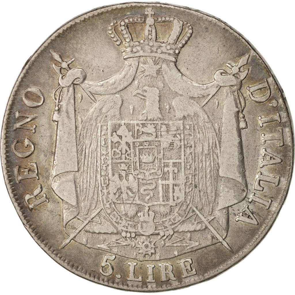 ITALIAN STATES, Napoleon I, 5 Lire, 1808, Milan, KM:10.1