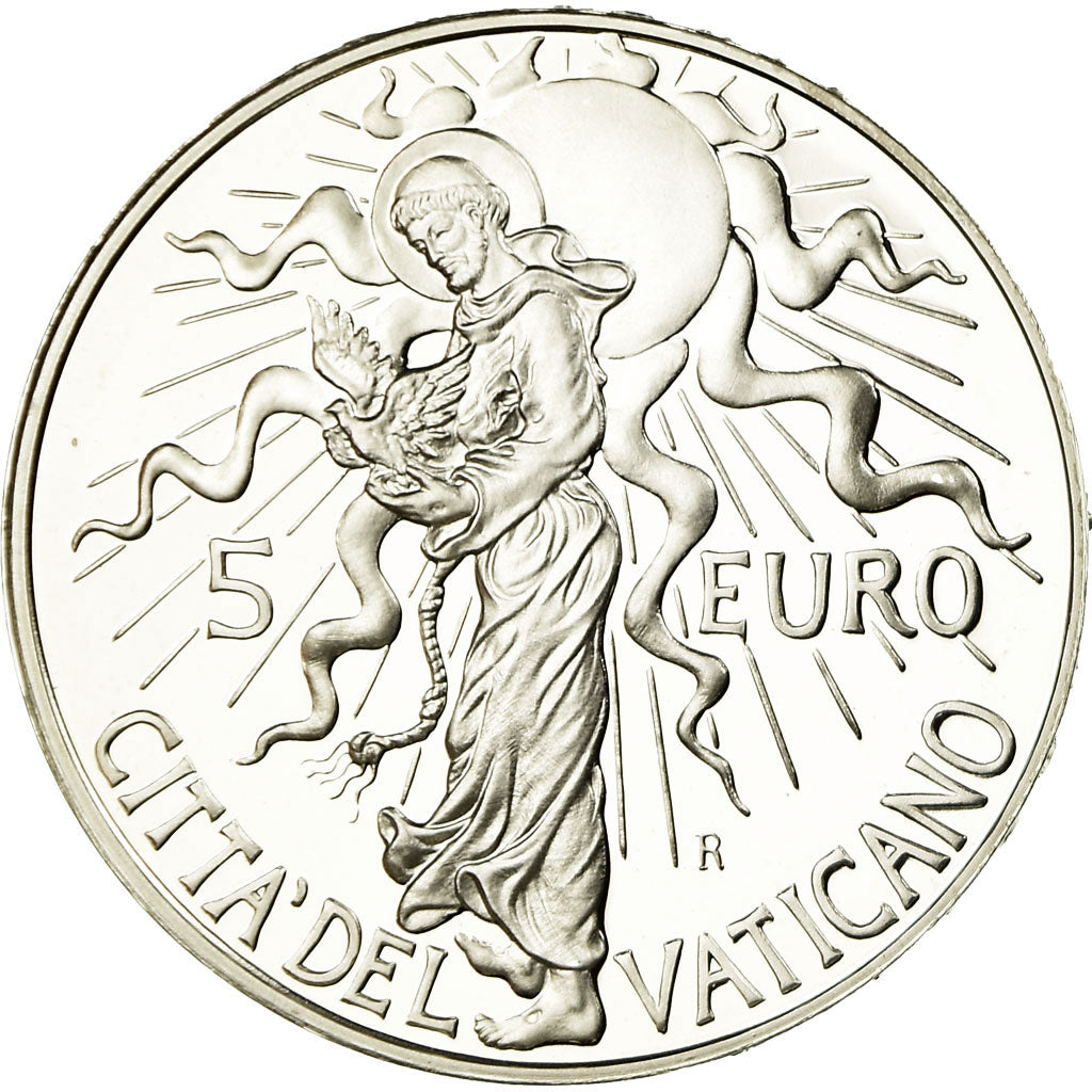 Vatikan, Pape Benoit XVI, 5 Euro, Journée mondiale de la Paix, 2007, STGL