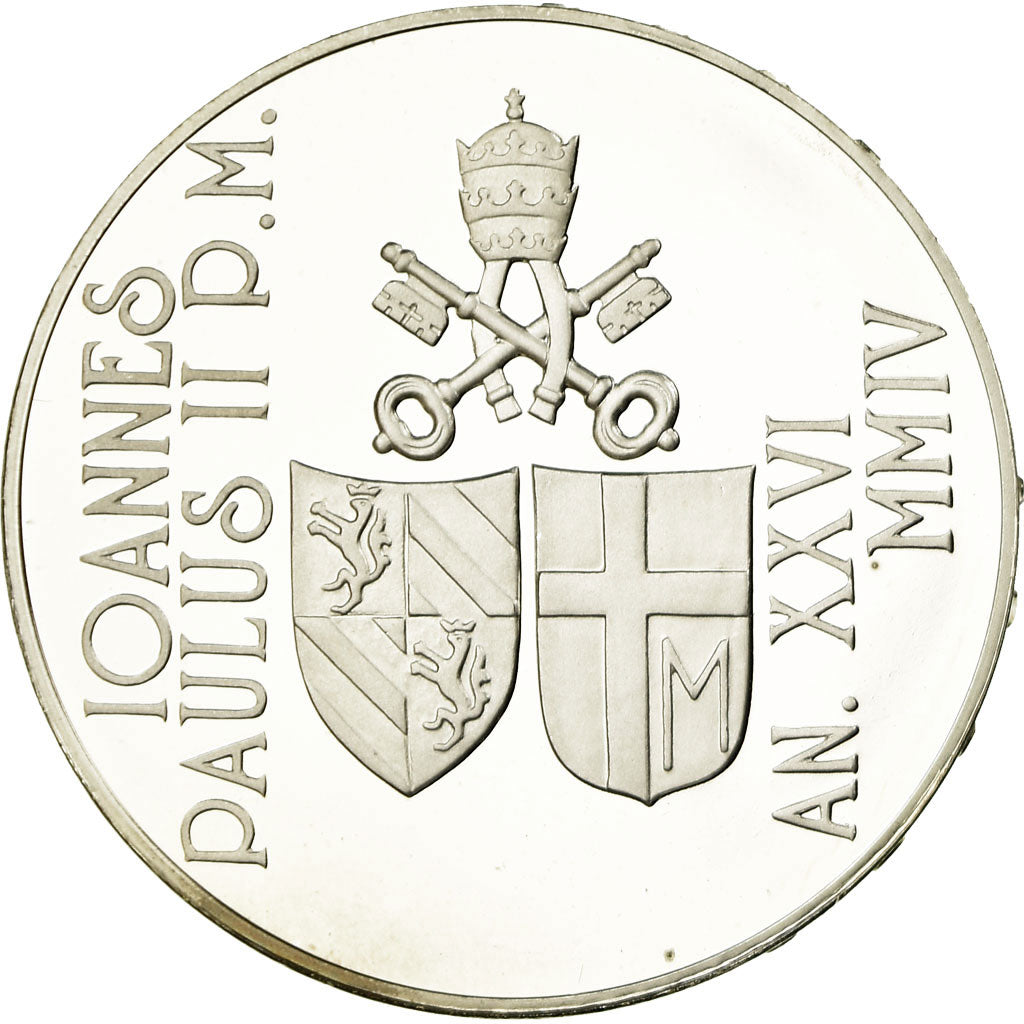 Vatican, Jean Paul II, 5 Euro, Immaculée Conception, 2004, MS(65-70), Silver