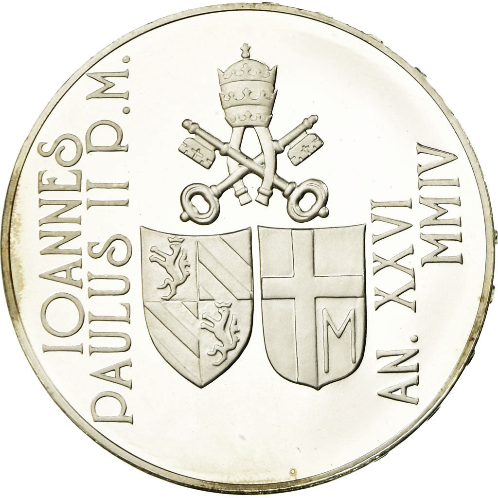 Vatican, Jean Paul II, 5 Euro, Immaculée Conception, 2004, MS(65-70), Silver