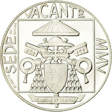 Vaticano, 5 Euro, Siège Vacant, 2005, FDC, Plata