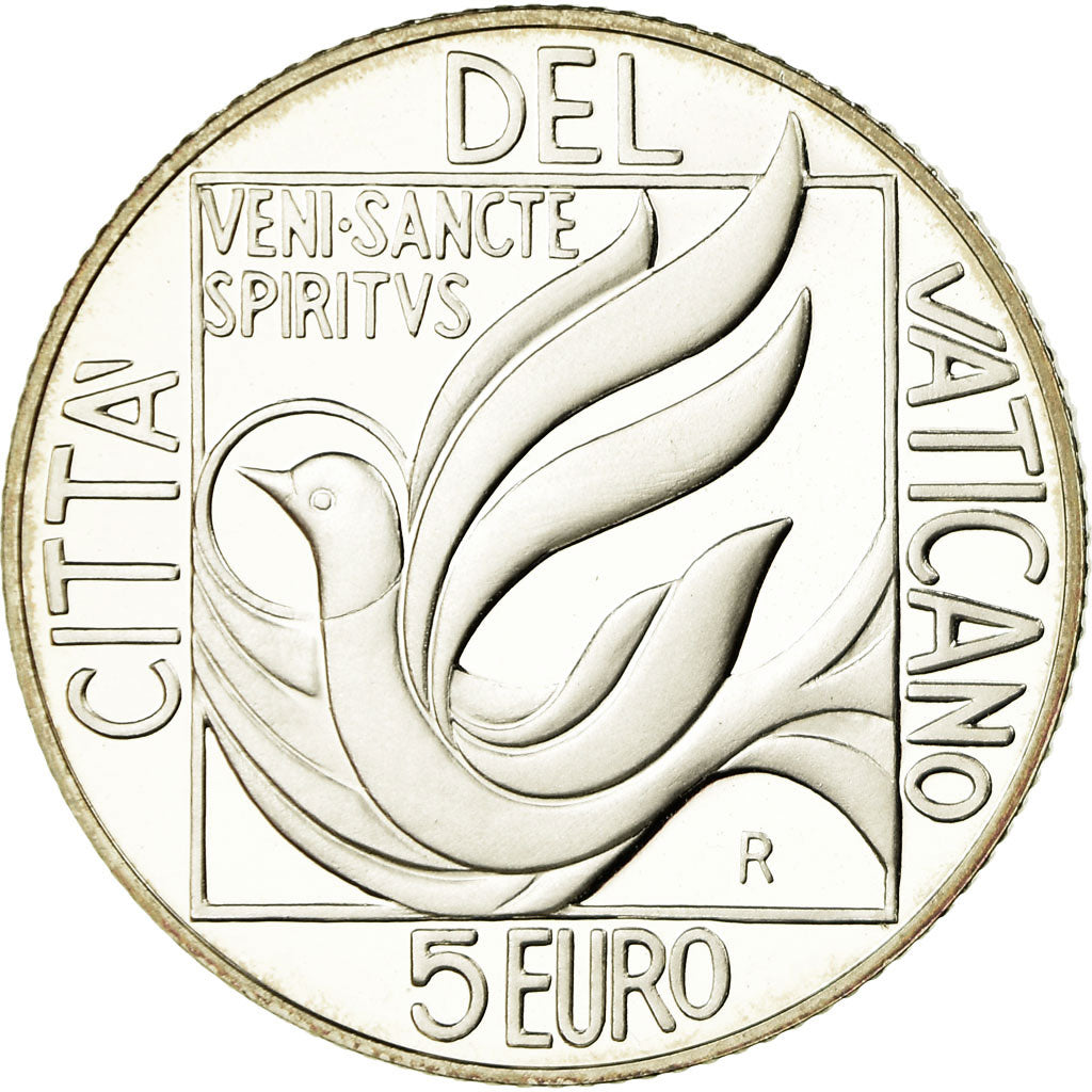 Vaticano, 5 Euro, Siège Vacant, 2005, FDC, Plata