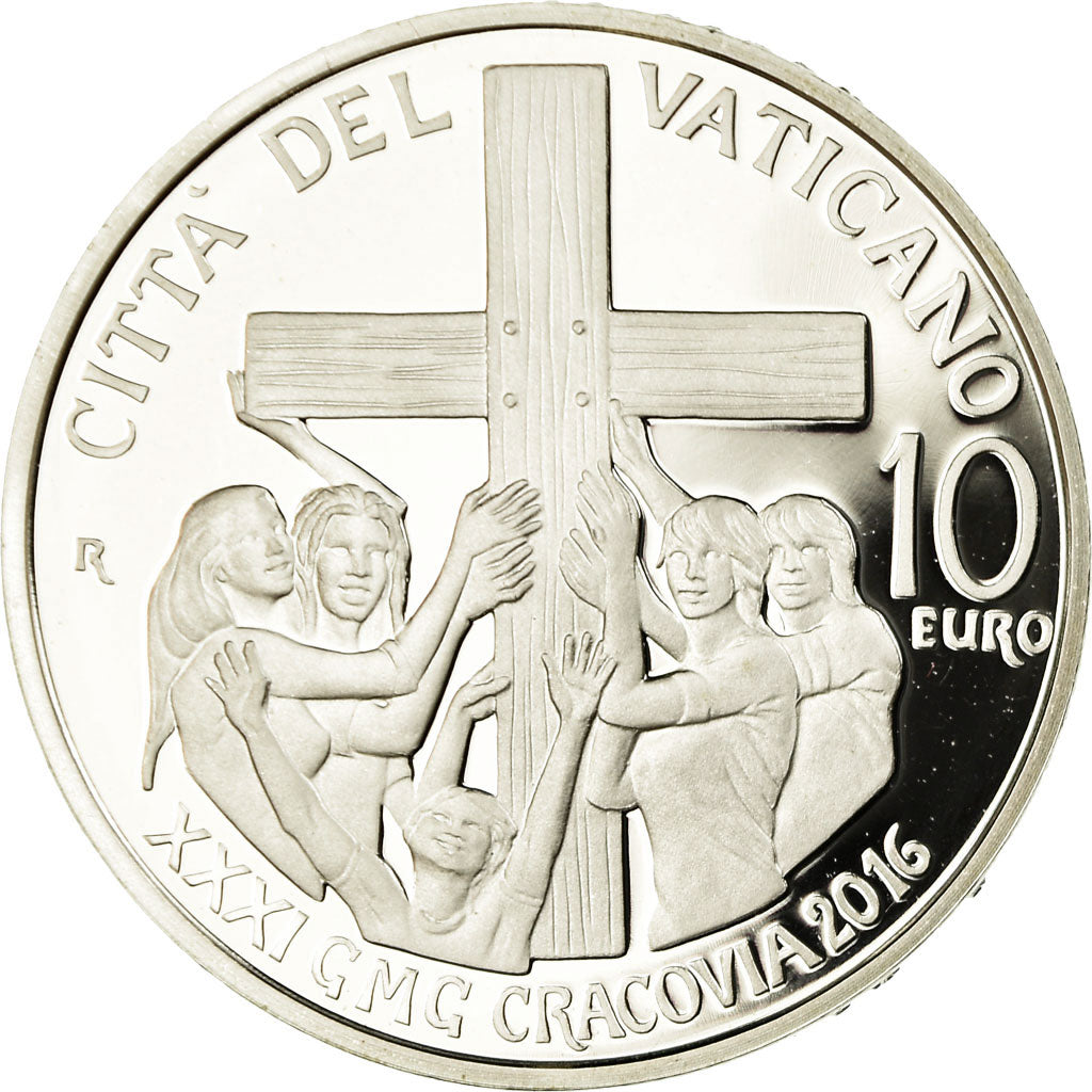 Vatican, Pape François, 10 Euro, Journée de la jeunesse, 2016, MS(65-70)