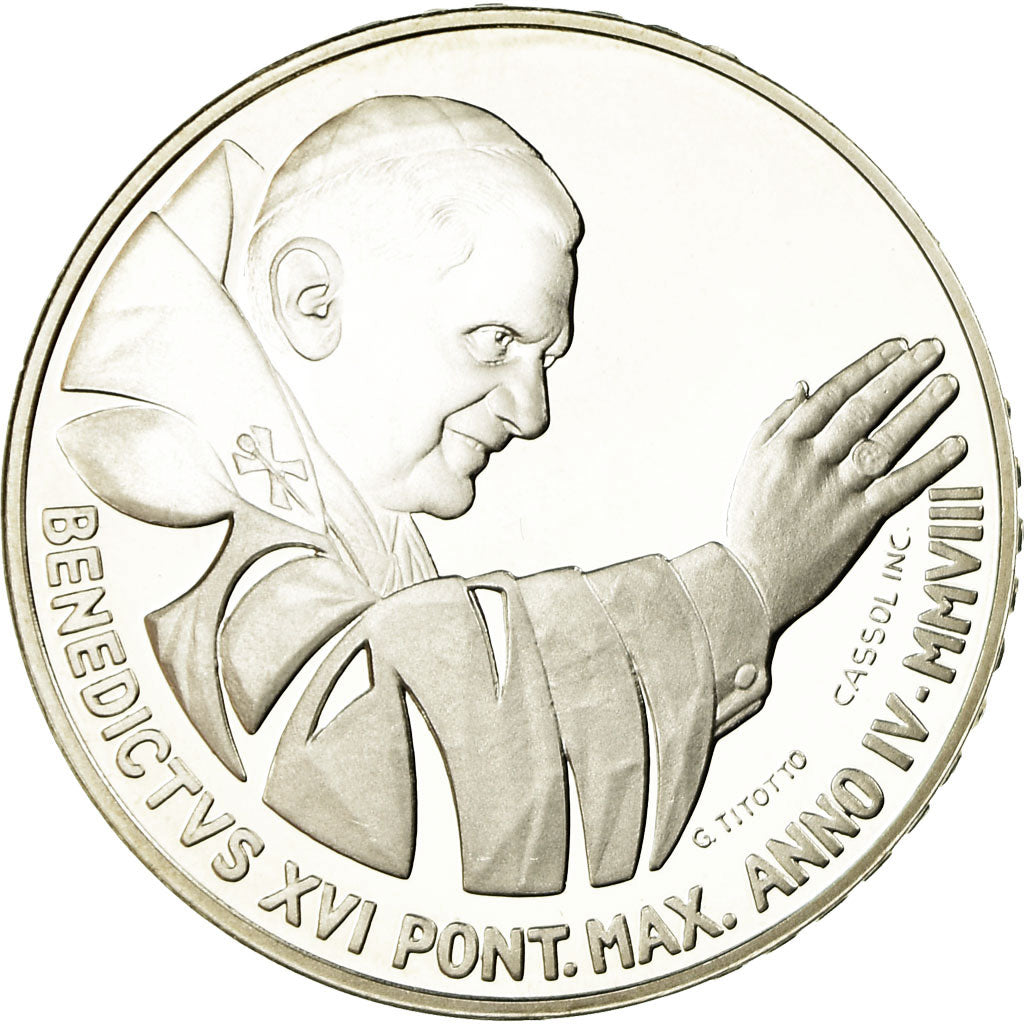 Vaticano, Pape Benoit XVI, 5 Euro, Journée de la jeunesse, 2008, MS(65-70)