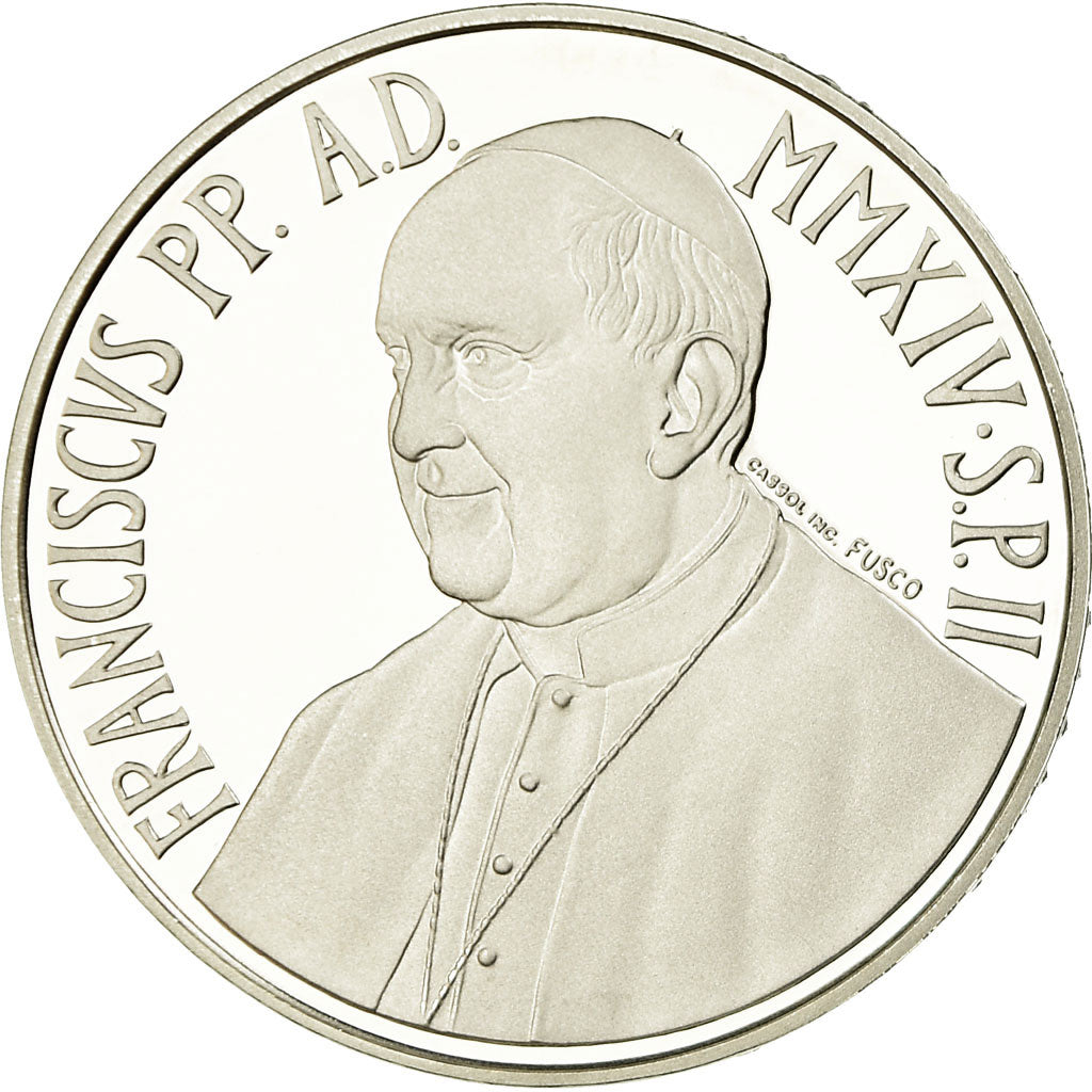 Vatican, Pape François, 5 Euro, Journée mondiale de la Paix, 2014, FDC, Argent