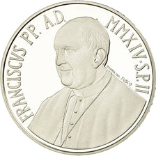 Vatican, Pape François, 5 Euro, Journée mondiale de la Paix, 2014, FDC, Argent