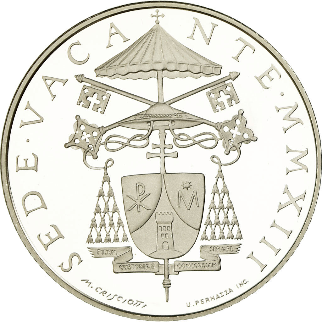 Vatican, 5 Euro, Siège Vacant, 2013, MS(65-70), Silver