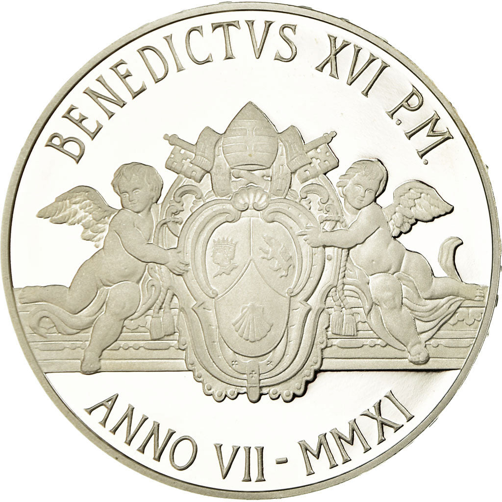 Vatican, Pape Benoit XVI, 5 Euro, Béatification du Pape Jean-Paul II, 2011