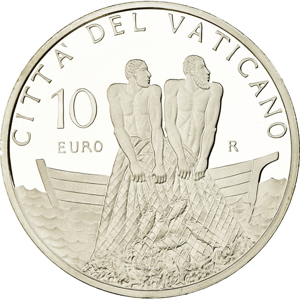 Vatican, Pape Benoit XVI, 10 Euro, Jubilé sacerdotal, 2011, MS(65-70), Silver