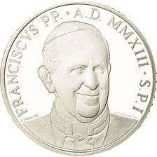 Vatican, Pape François, 10 Euro, Prière mondiale, 2013, MS(65-70), Silver