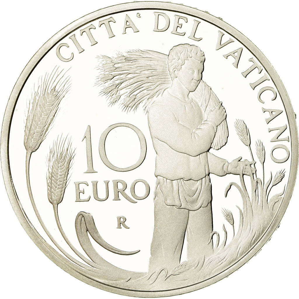 Vatican, Pape François, 10 Euro, Prière mondiale, 2013, MS(65-70), Silver