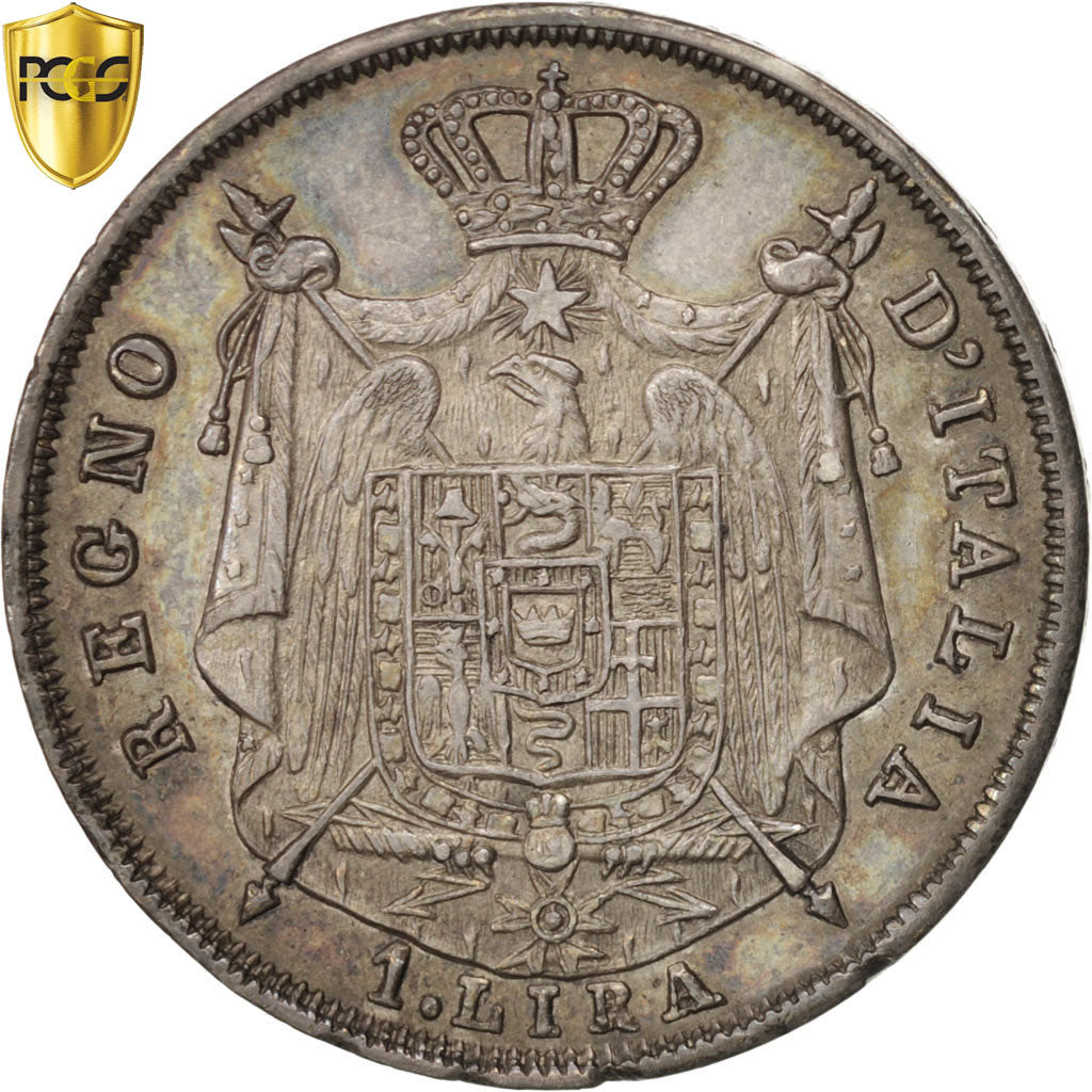 Coin, ITALIAN STATES, KINGDOM OF NAPOLEON, Napoleon I, Lira, 1814, Milan, PCGS