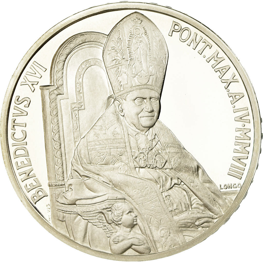 Vaticano, Pape Benoit XVI, 10 Euro, Journée mondiale de la Paix, 2008, FDC