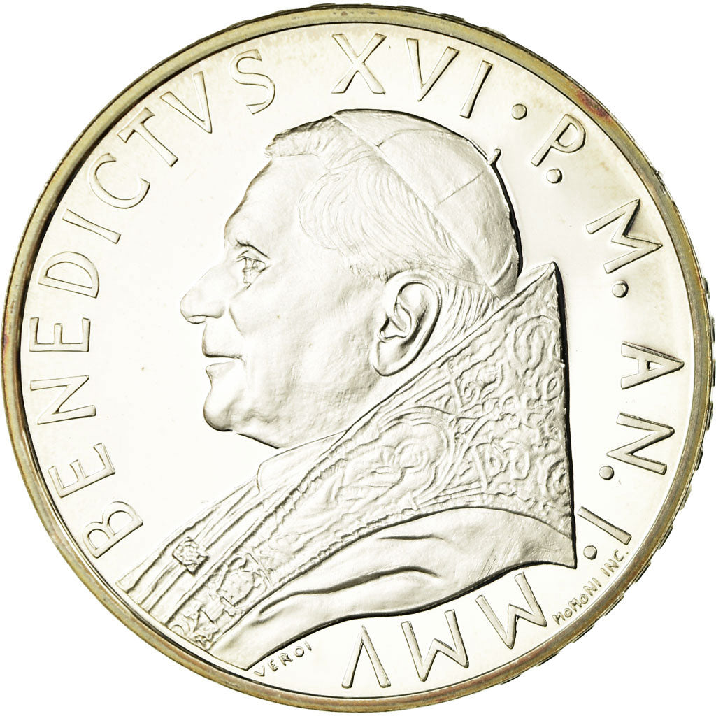 Vatican, Pape Benoit XVI, 10 Euro, L'eucharistie, 2005, FDC, Argent
