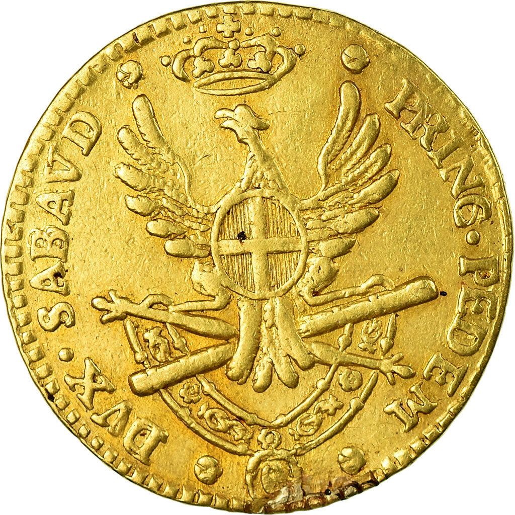 Munten, Italiaanse staten, SARDINIA, Vittorio Amedeo III, 1/4 Doppia, 1786