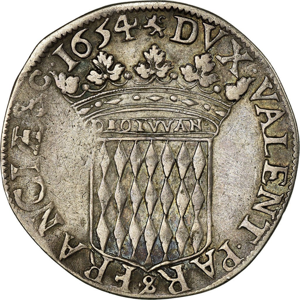 Coin, Monaco, Honoré II, Scudo, Ecu, 60 Sols, 1654, EF(40-45), Silver, KM:32
