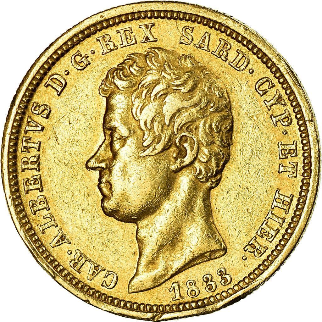 Munten, Italiaanse staten, SARDINIA, Carlo Alberto, 50 Lire, 1833, Torino, ZF