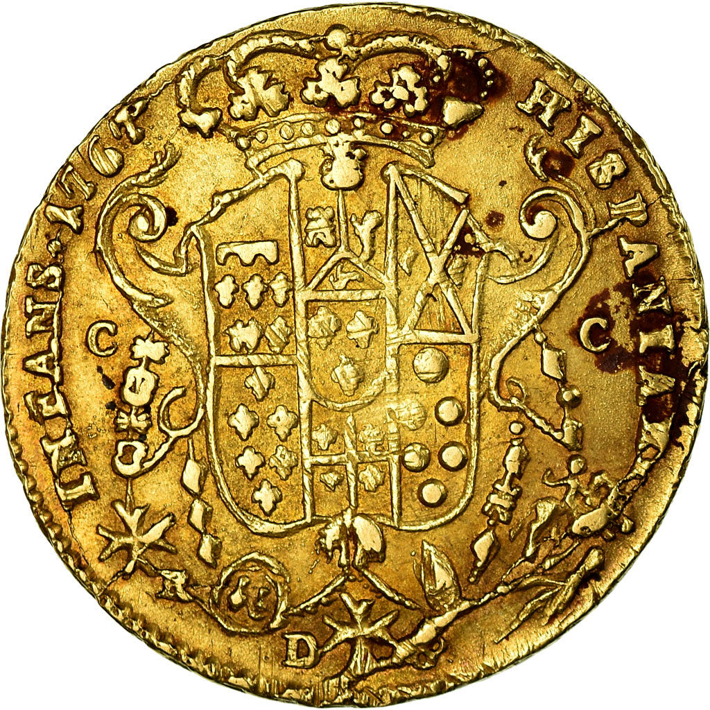 Munten, Italiaanse staten, NAPLES, Ferdinando IV, 6 Ducati, 1767, ZF+, Goud