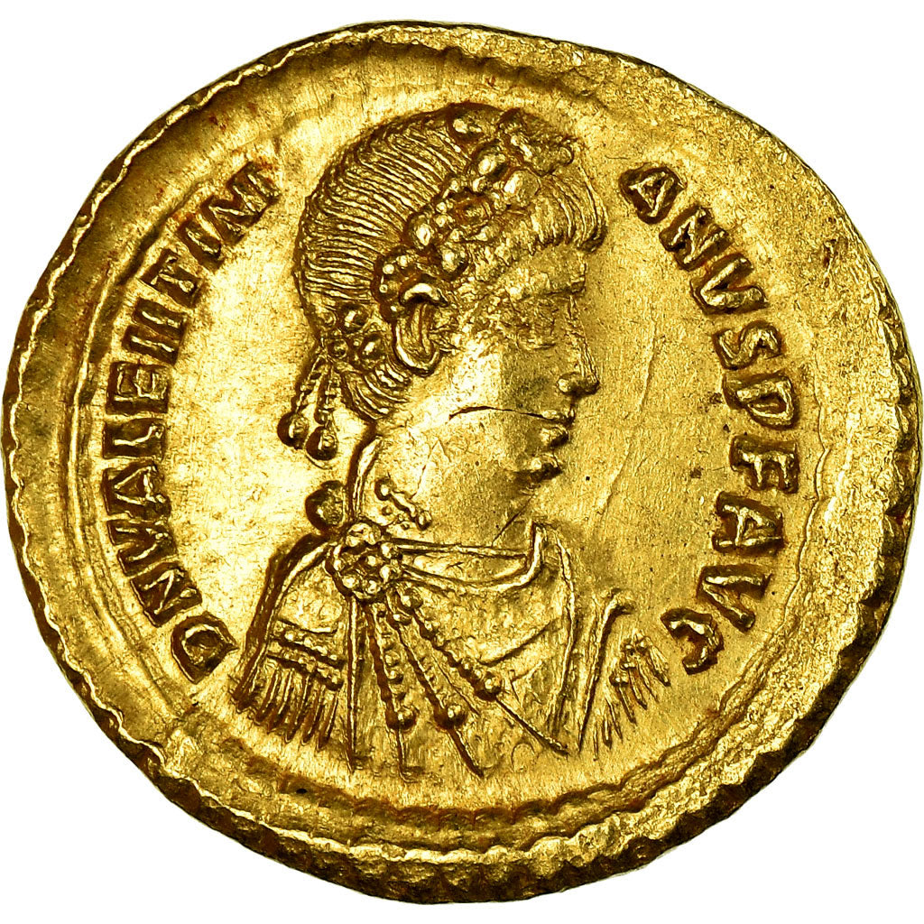 Coin, Valentinian II, Solidus, 388-392, Constantinople, AU(55-58), Gold, RIC:69b