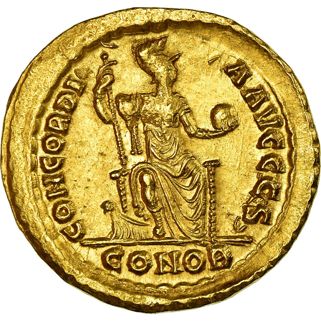 Coin, Valentinian II, Solidus, 388-392, Constantinople, AU(55-58), Gold, RIC:69b