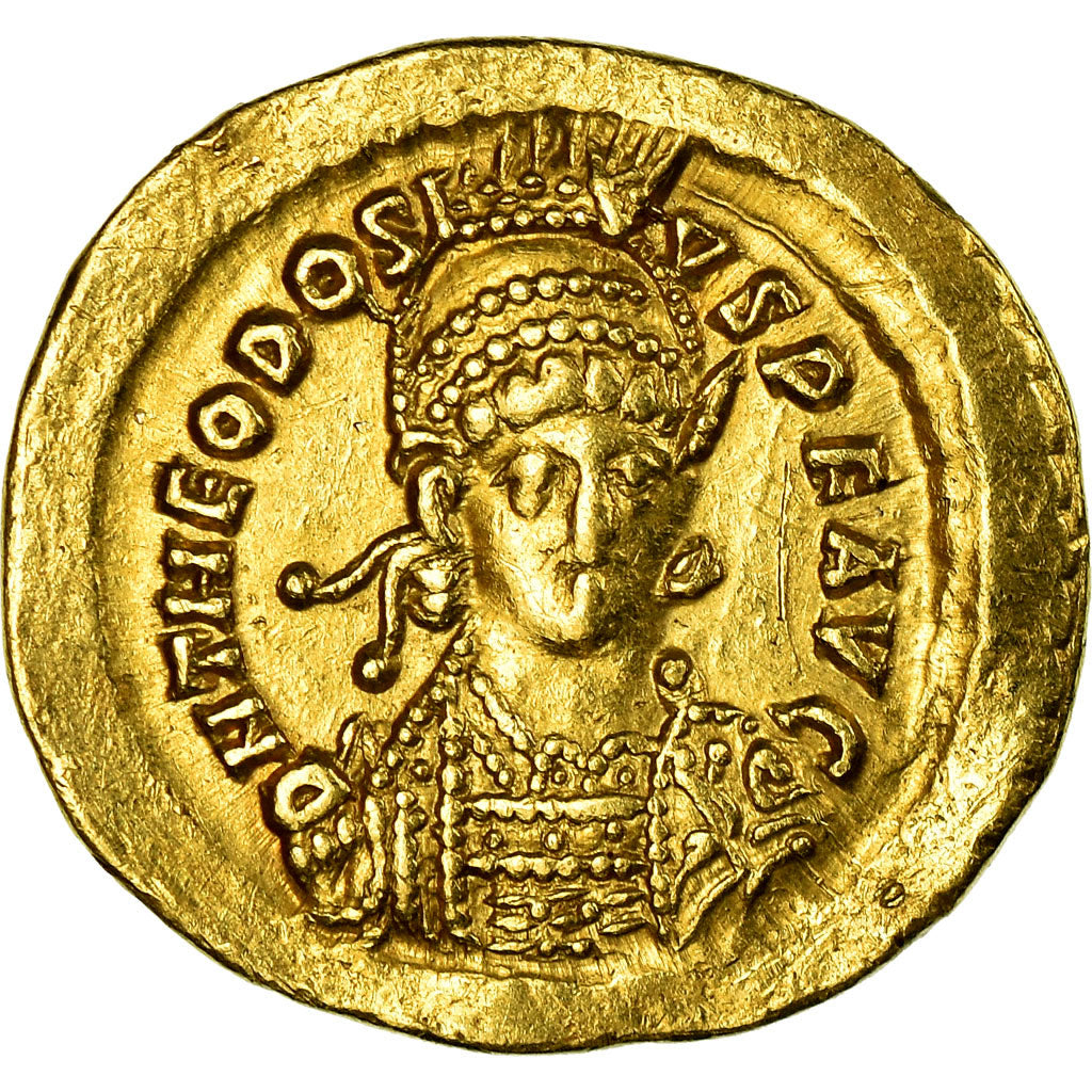 Coin, Theodosius II, Solidus, Constantinople, AU(55-58), Gold, RIC:286