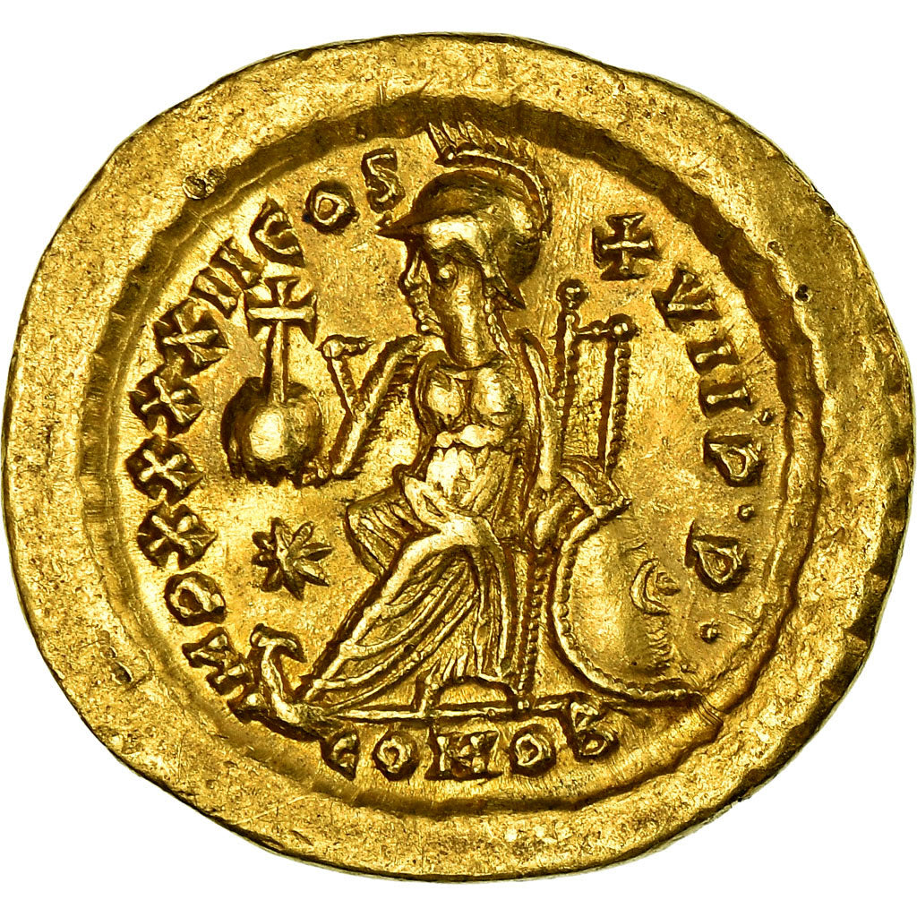 Coin, Theodosius II, Solidus, Constantinople, AU(55-58), Gold, RIC:286