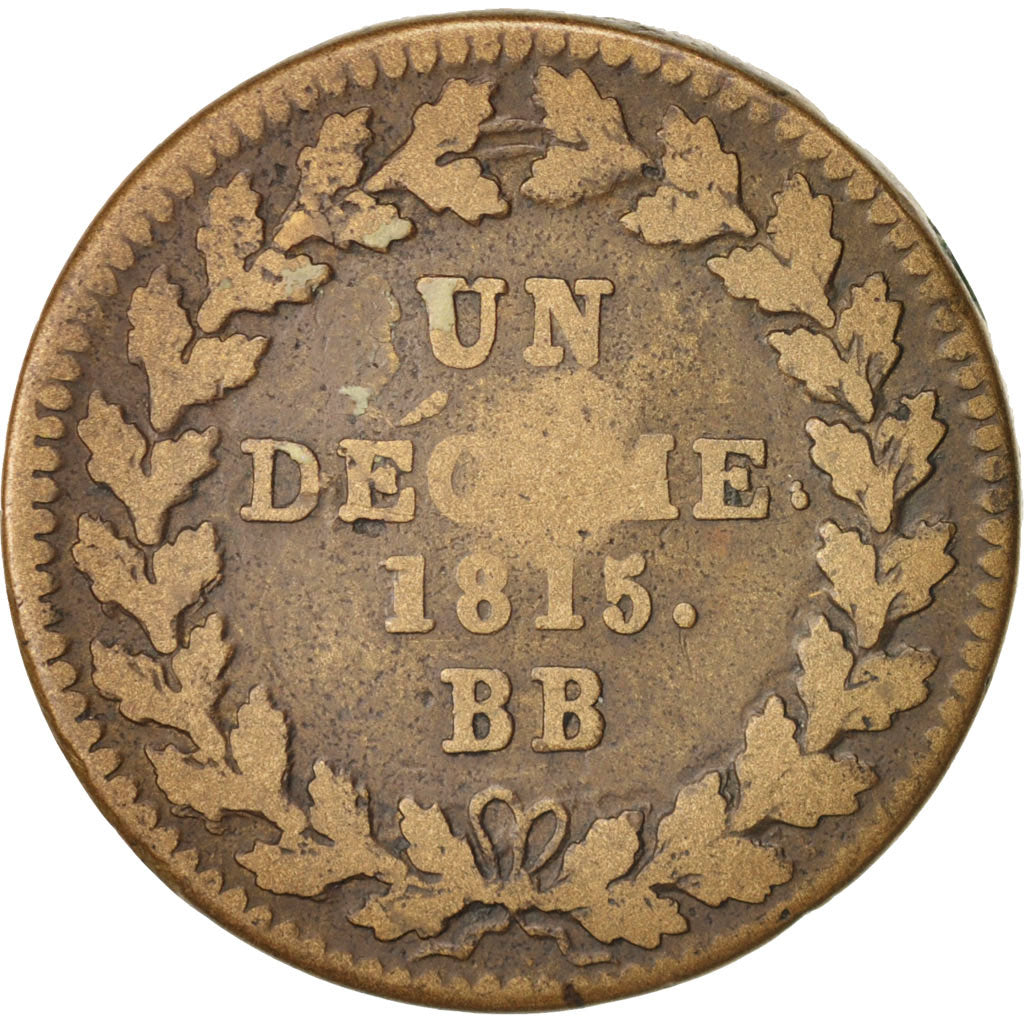 France, Napoléon I, Decime, 1815, BB, KM:700