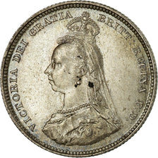 Coin, Great Britain, Victoria, Shilling, 1887, MS(63), Silver, KM:761