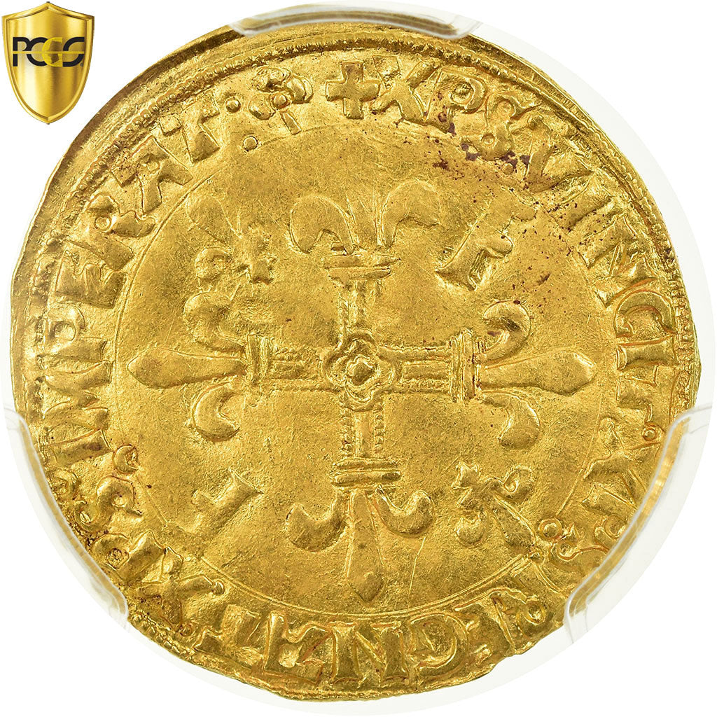 Münze, Frankreich, François Ier, Ecu d'or, Lyon, PCGS, AU55, Gold, graded